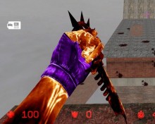 Burned sleeves  purple gloves !