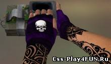 Скин перчаток Purple Skull Gloves and Tribal Tattos скачать бесплатно для CSS