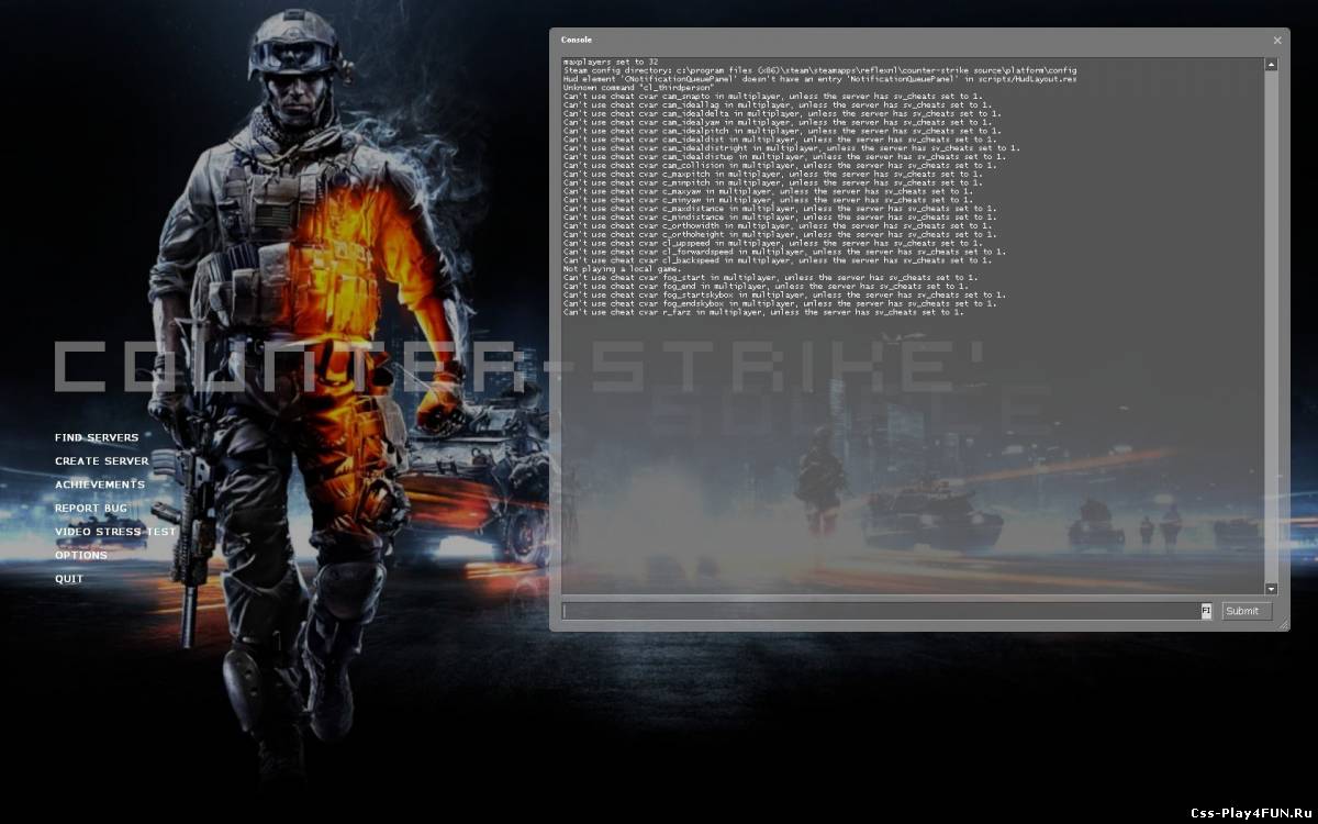 Задний фон Battlefield 3 для CS:S