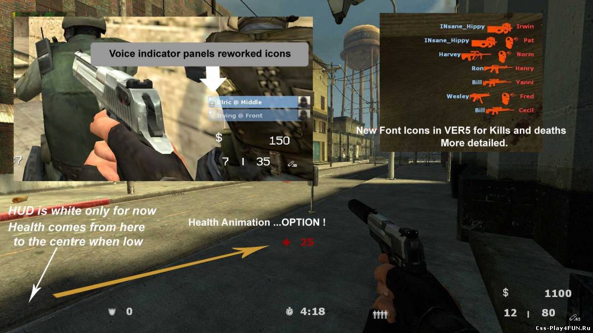 HUD's INsanes CSS HUD V5 UPDATED! для CS:S