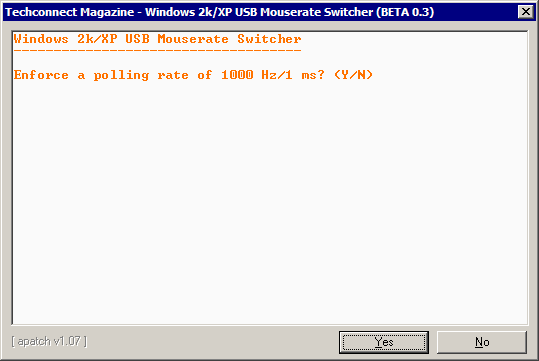 Утилита для изменения частоты опроса USB-мышей.