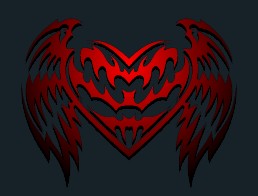 Tribal Heart w/ shadows by_GB