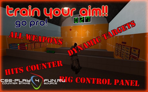 Карта для тренировки аима TRAINING_AIM v2 для игры CS:S