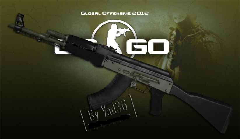 Модель автомата AK47 BLACK из cs:go